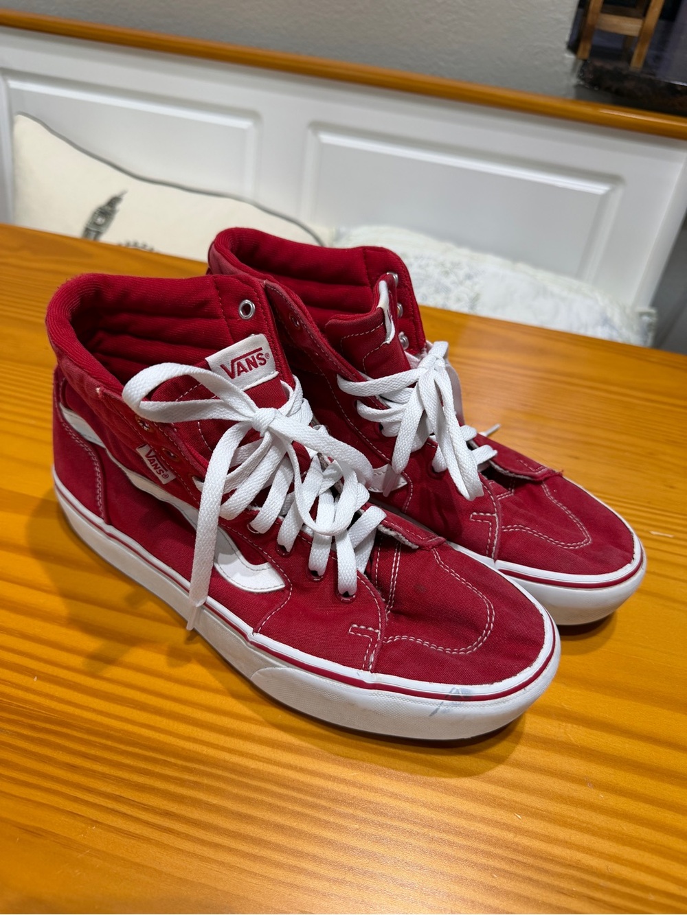 Vans Hi High-Top Sneakers in Red